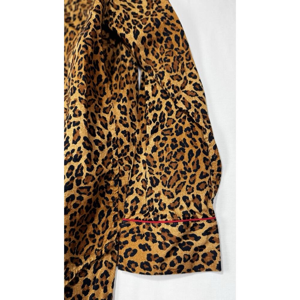 Lauren Ralph Lauren Leopard Print Pajama Set Women's Medium 2pc - Picture 6 of 10
